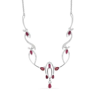 BUY STYLISH NATURAL CHROME DIOPSIDE GEMSTONE NECKLACE IN 925 SILVER